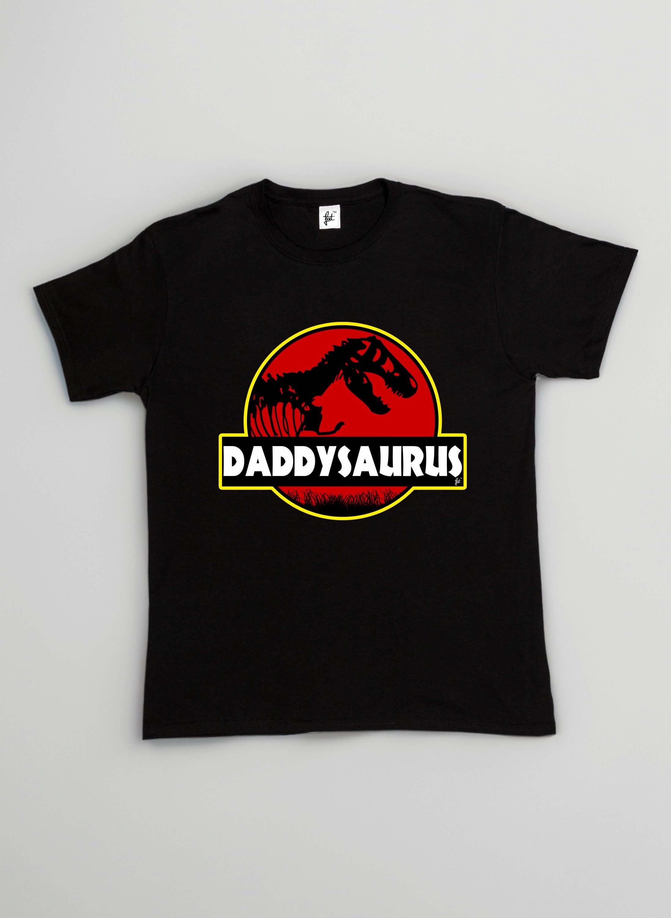 Fancy A Snuggle Daddysauras Dad Fathers Day T-Rex Old Dinosaur Mens T-Shirt Large Black
