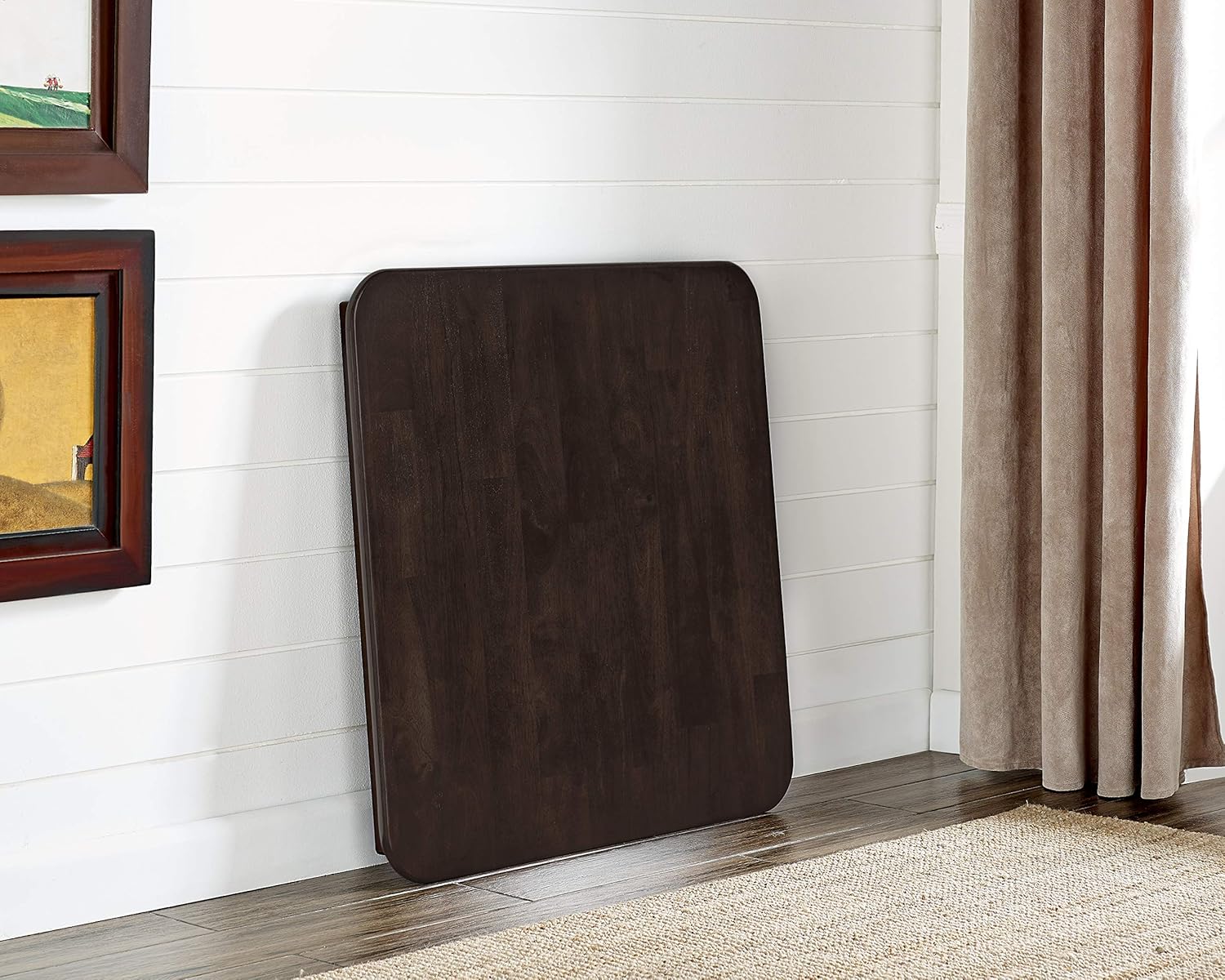 Meco Industries Stakmore Straight Edge Indoor Folding Table, Espresso : Home & Kitchen