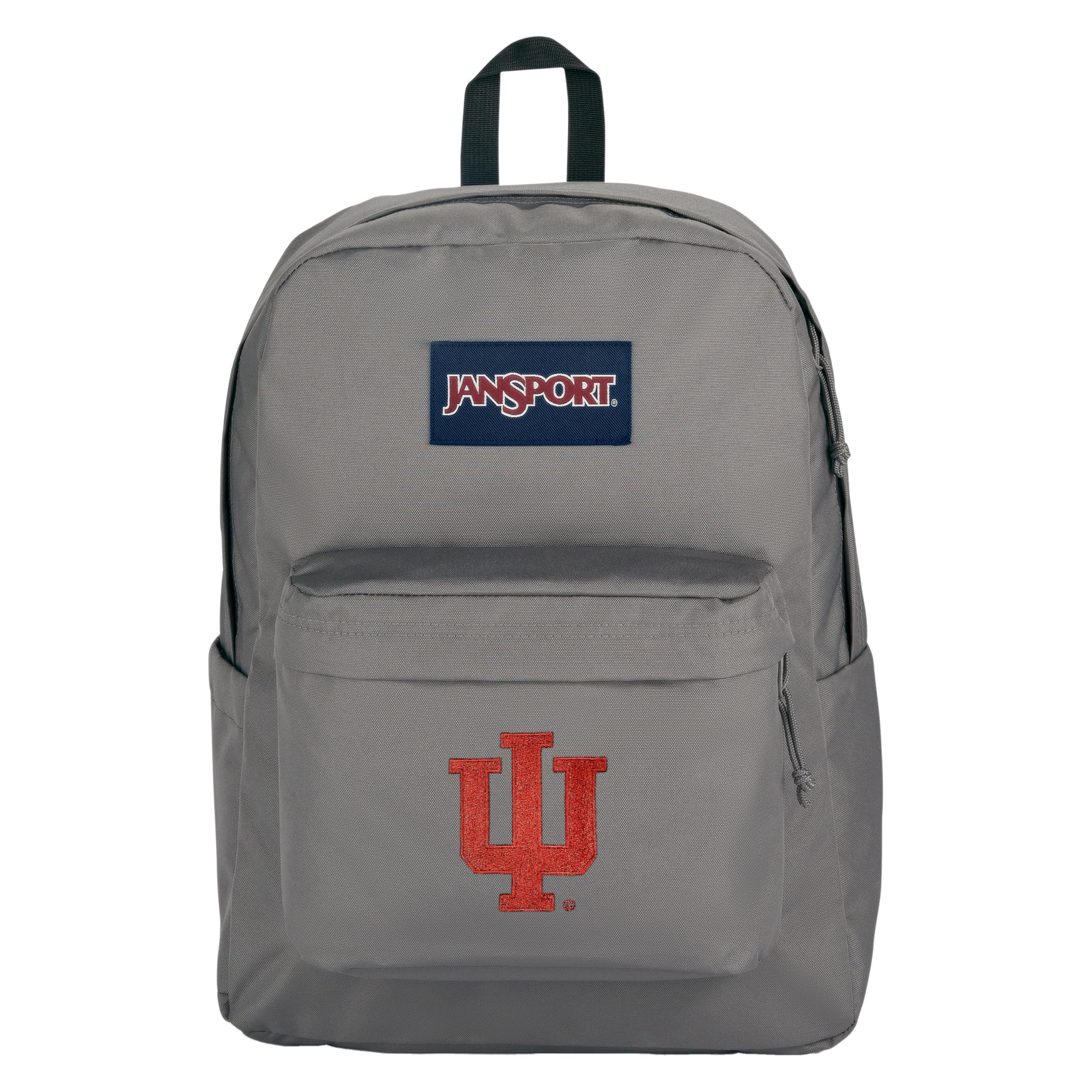 JanSport NCAA Officially Licensed Backpack, Indiana Hoosiers, Superbreak Plus with Padded 15'' Laptop Sleeve, Spacious Computer Bag for Men &amp; Women, Durable Daypack with Bottle Pocket, Graphite Grey