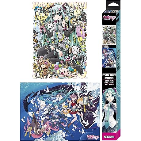 ABYSTYLE Anime Poster Set - Hatsune Miku Wall Decor