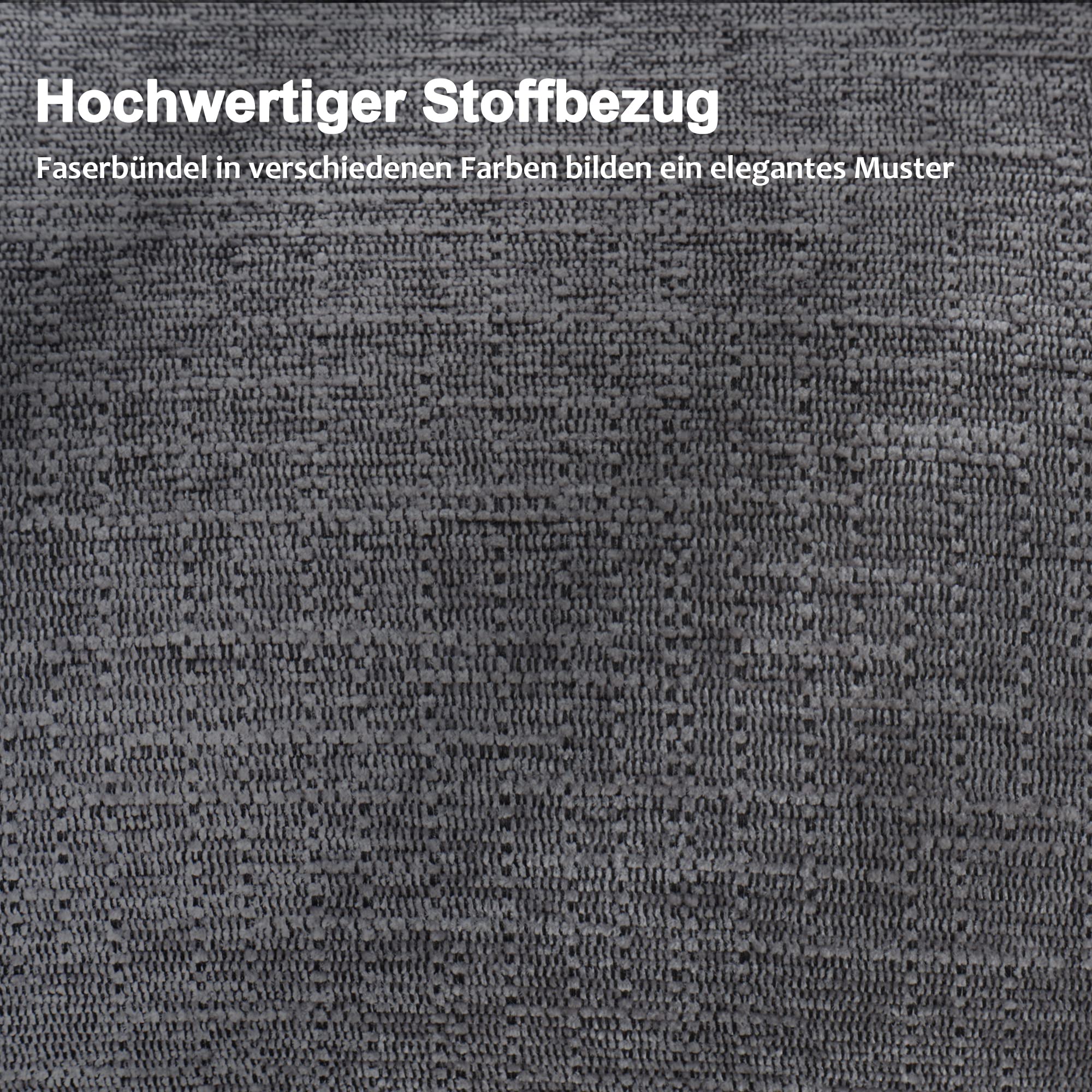 M MCombo Relaxsessel mit Hocker, Drehbare Fernsehsessel mit Liegefunktion, Moderner TV-Sessel Stuhl für Wohnzimmer, mit Kissen & Seitentasche, Stoff, 9076 (Grau)