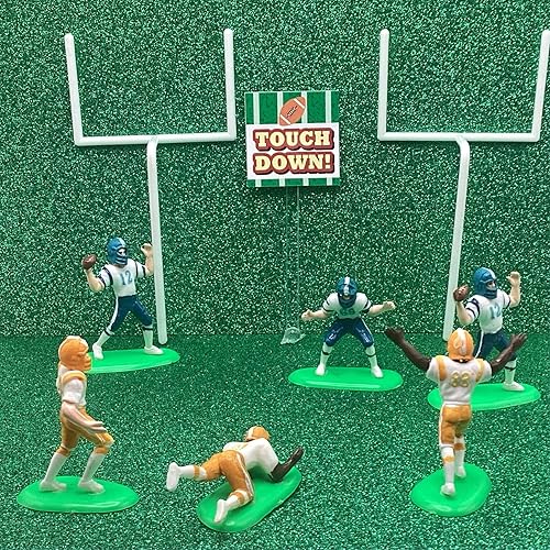 Miniatura 2 de Decoración temática de fútbol americano, para torta de cumpleaños o de fiesta, de 14 piezas.