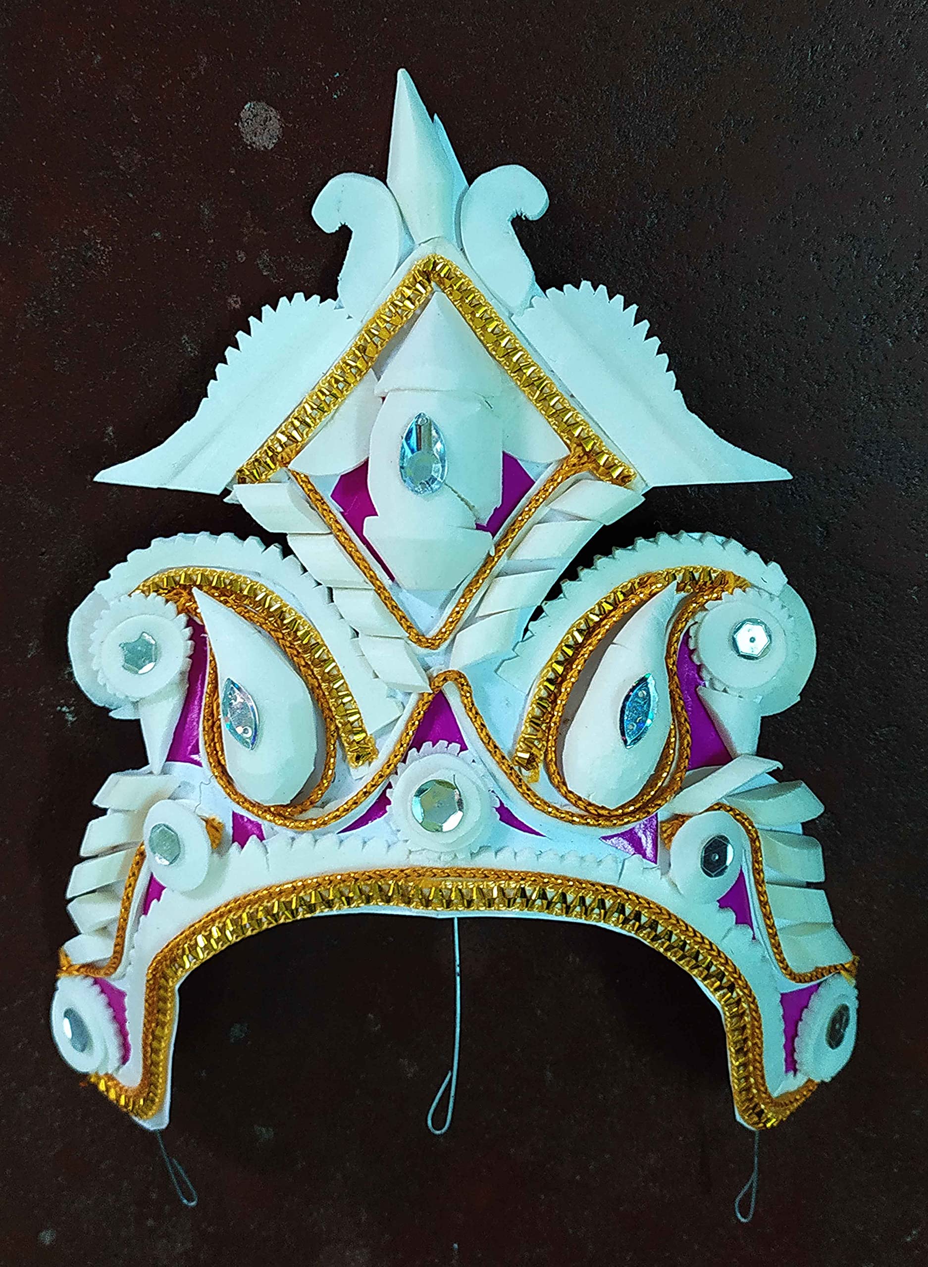 Natural Shola Bridal Crown, Priya, Medium