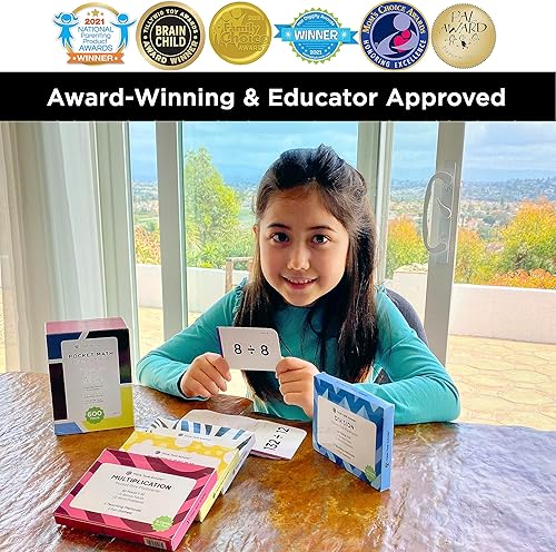 Miniatura 8 de Think Tank Scholar 681 tarjetas flash de matemáticas y dados de matemáticas (galardonados) Suma, resta, multiplicación y división  Todos los hechos