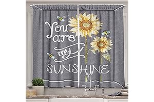 Ambesonne You are My Sunshine Kitchen Curtains
