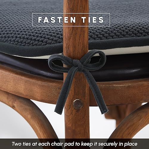 Miniatura 5 de Elegant Comfort Paquete de 8 fundas de cojín para silla, parte trasera de goma antideslizante, 16 x 16 pulgadas, fundas gruesas de asiento de forma