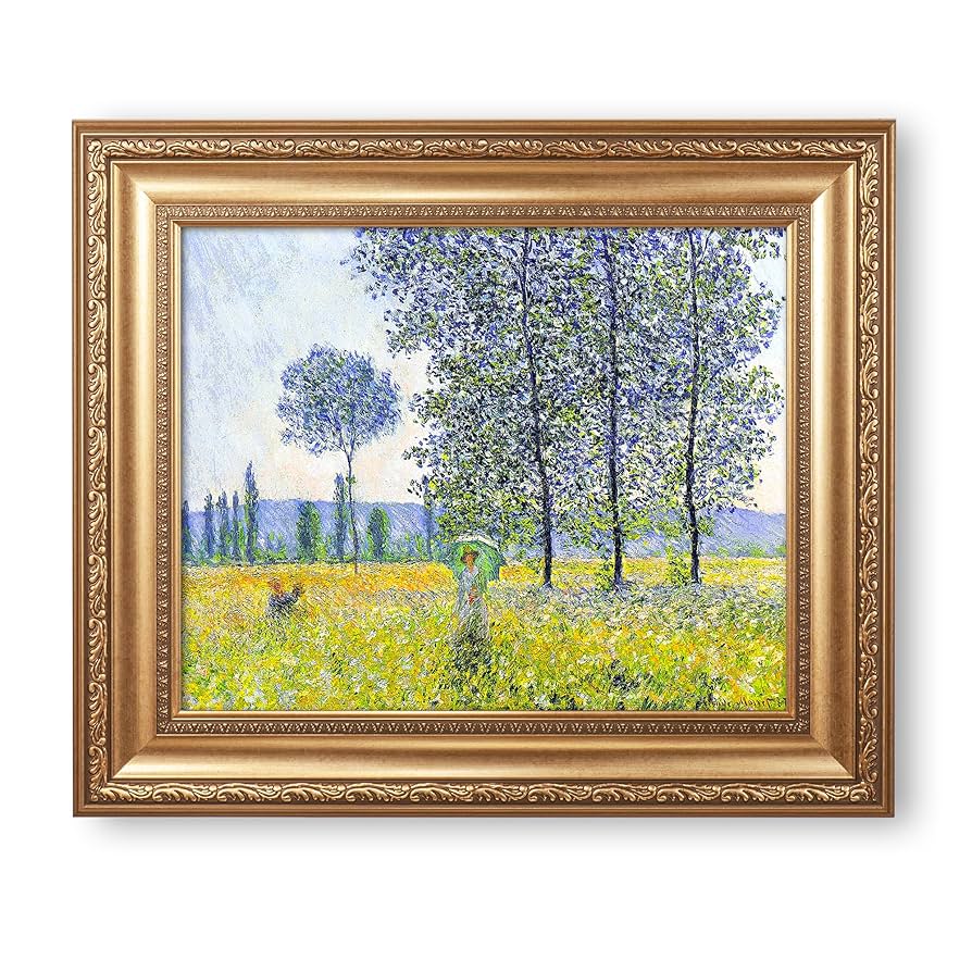 C. Monet 油彩画 1972年 Amazon.com: Sunlight Effect under the Poplars 1887 by Claude