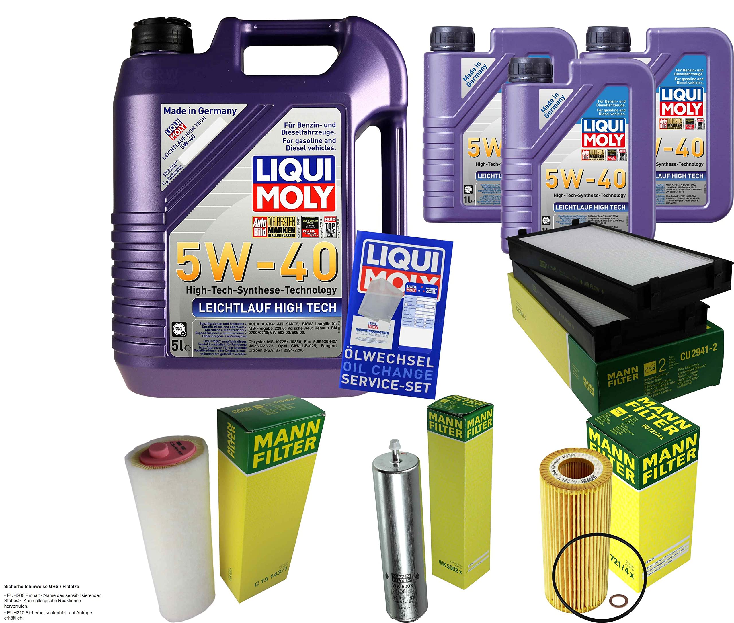 Pacchetto di ispezione 8 L LM LL High Tech 5W-40 + pacchetto filtro Man X5 9788362