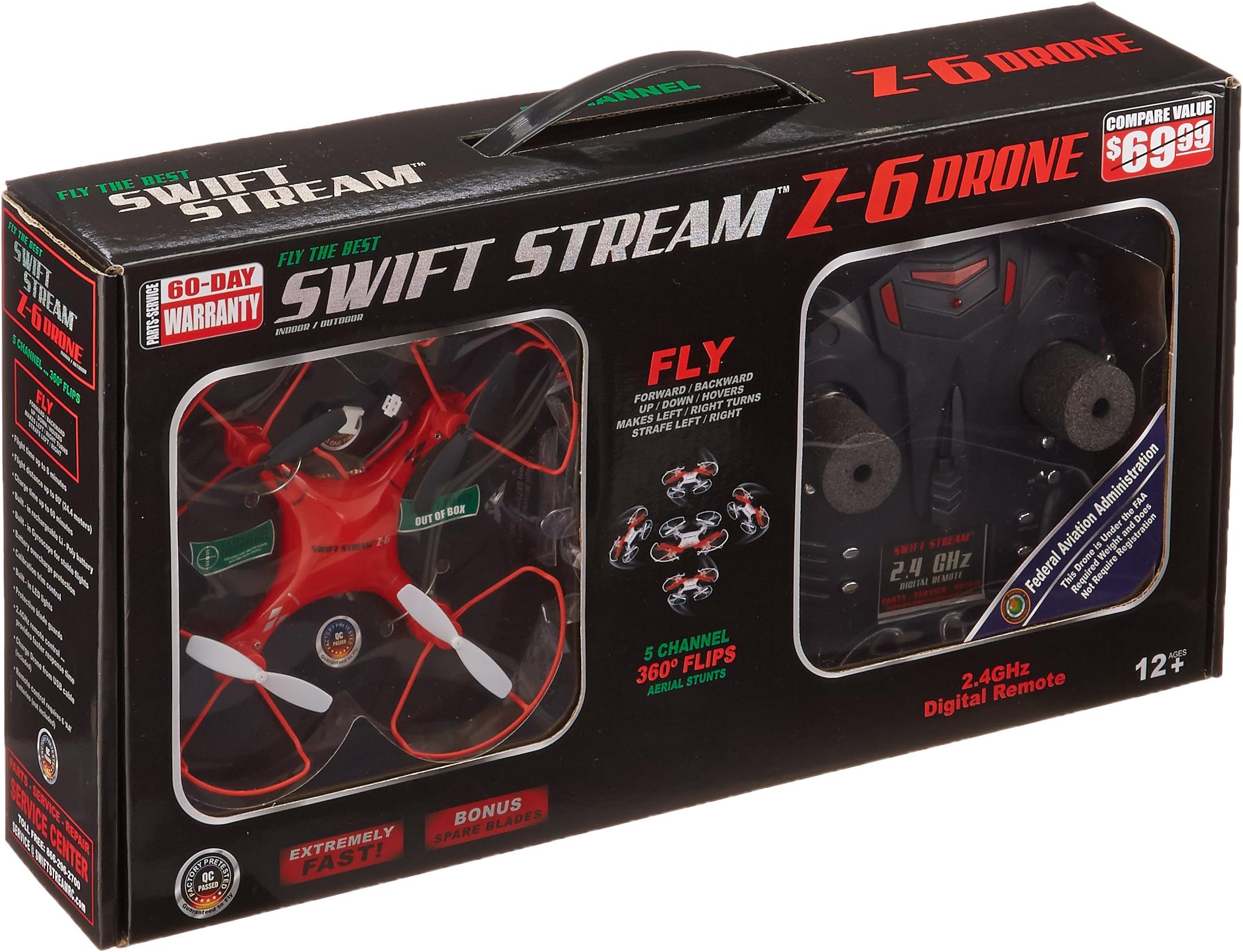 Swift Stream Z-6 Drone, Red