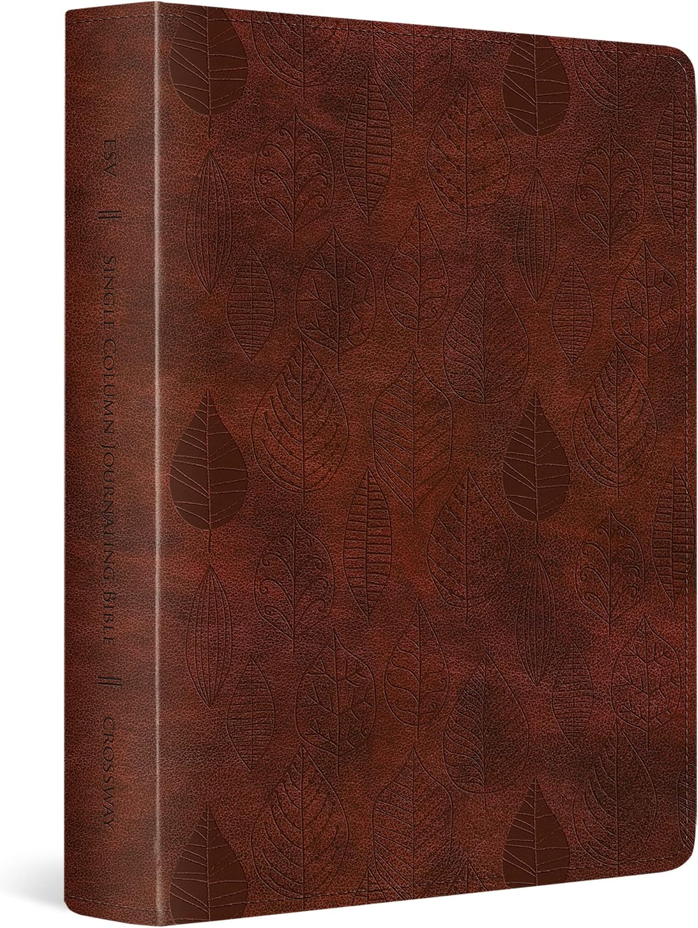 ESV Single Column Journaling Bible (TruTone, Chestnut, Leaves Design)