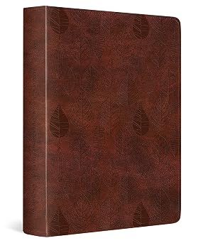 ESV Single Column Journaling Bible TruTone, Chestnut, Leaves Design
