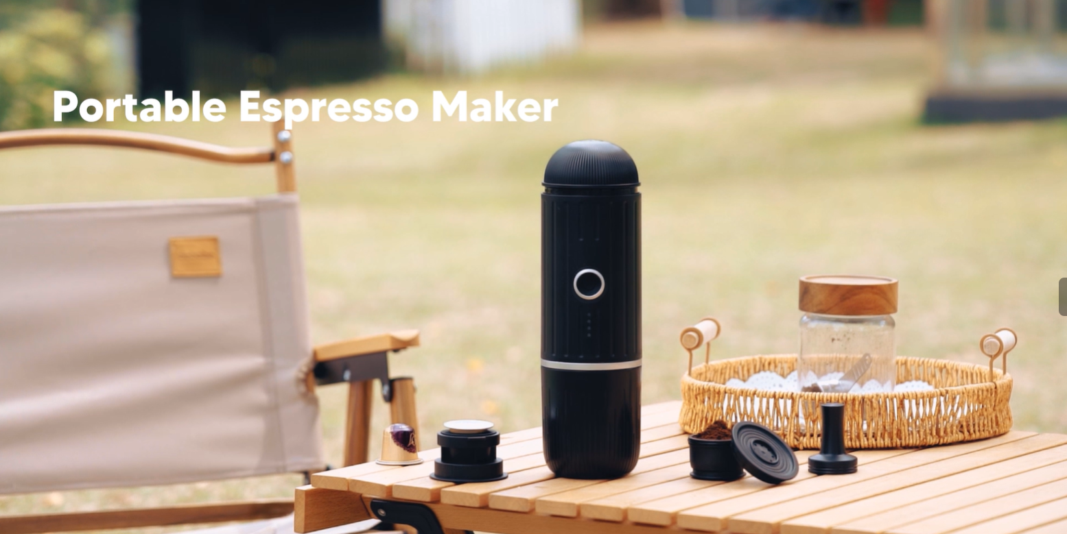FSYH Macchina Caffè Espresso Portatile Elettrica – 18 Bar, Compatibile Nespresso E Caffè Macinato, Ricarica USB (2000 MAh) – Ideale Per Viaggi - 3