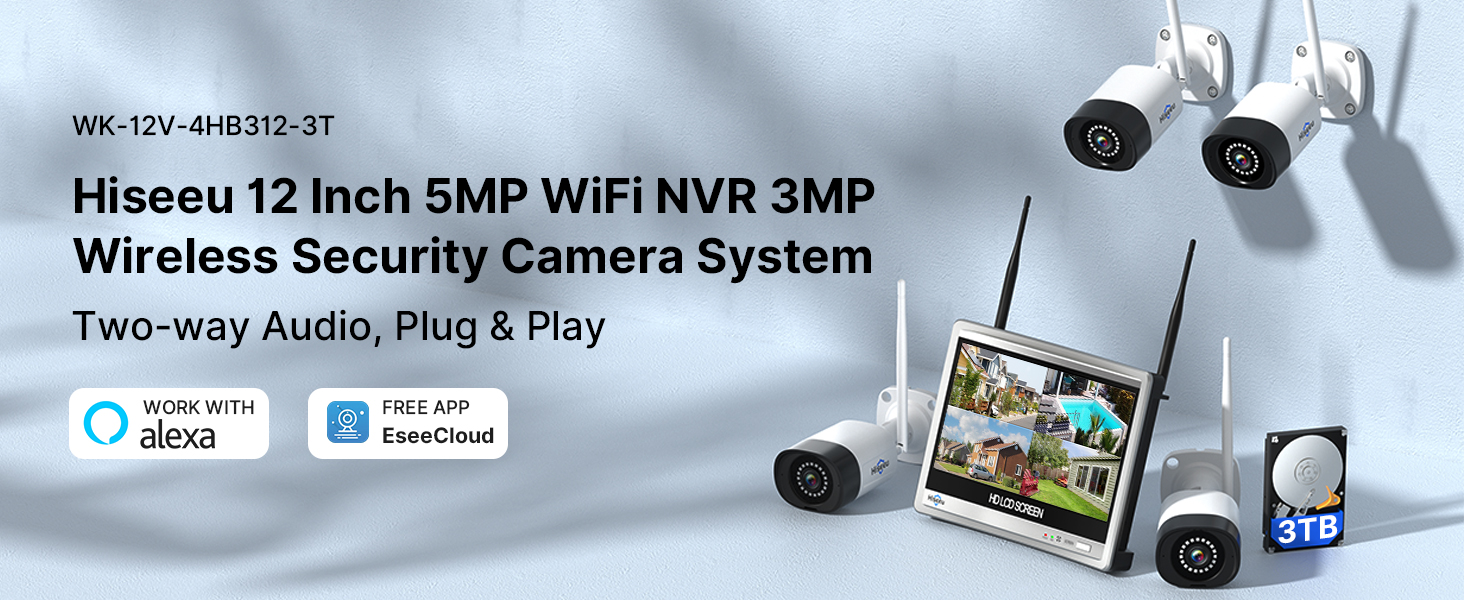 Amazon.com : Hiseeu 5MP Wireless Pro Security Camera System with