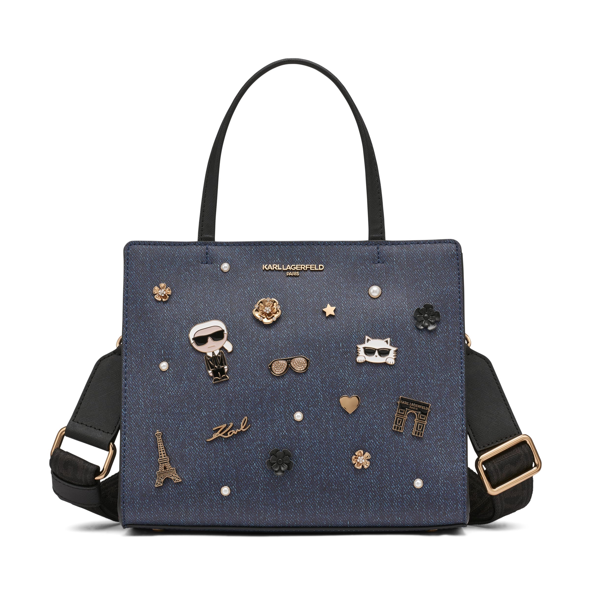 KARL LAGERFELD womens Maybelle Pins Satchel