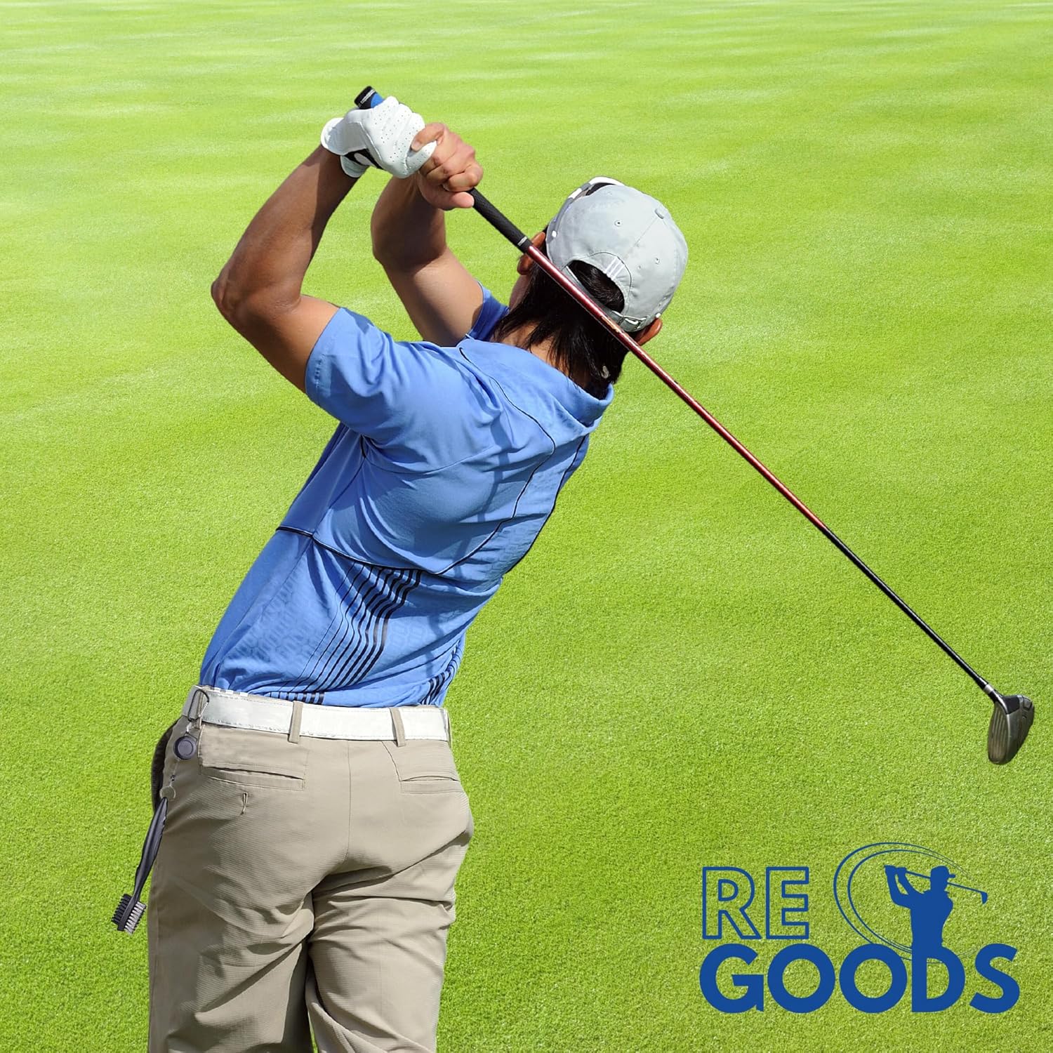 Golf Brush (2 Pack) - Cord and Clip Attachment for Bags and Carts, Club Cleaner Ideal for Woods and Irons - Golf Accesories for Men and Women - Image 7