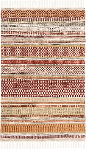 SAFAVIEH Striped Kilim Collection STK311A - Alfombra decorativa de lana de tejido plano hecha a mano de 2 pies 6 pulgadas x 4 pies, color beige SAFAVIEH Striped Kilim Collection STK311A - Alfombra decorativa de lana de tejido plano hecha a mano de 2 pies 6 pulgadas x 4 pies, color beige