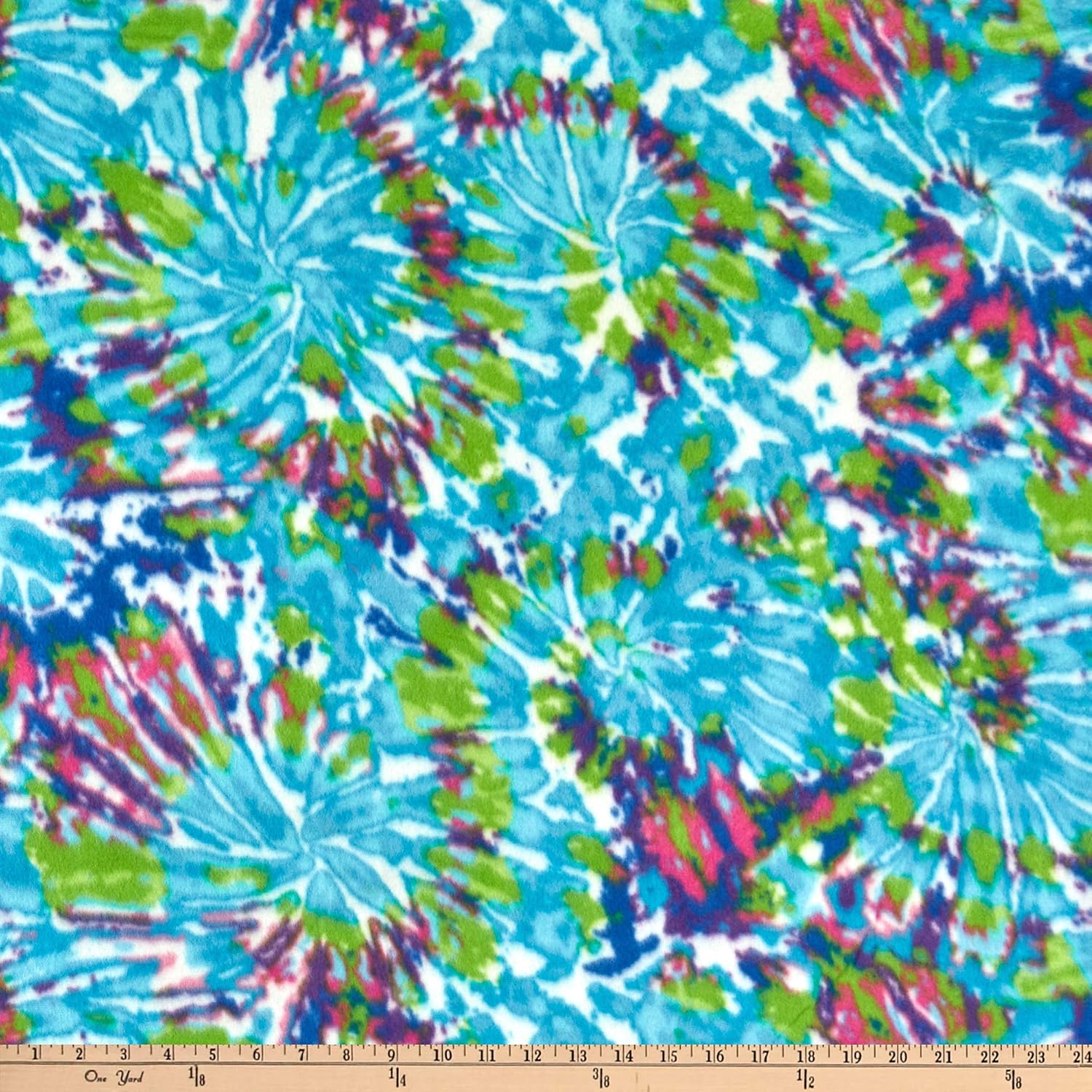 Polar Fleece Fireworks Lagoon, Fabric by the Yard