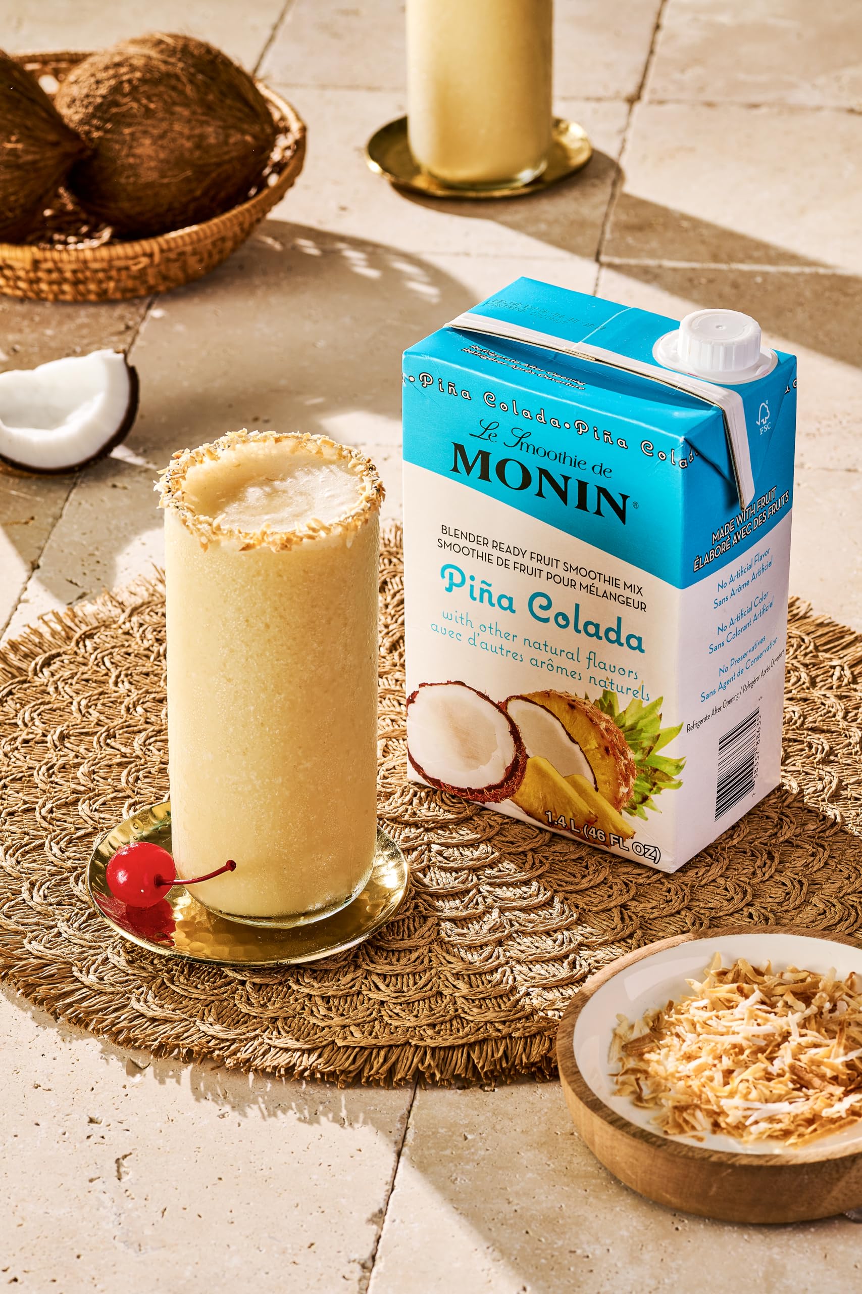 Amazon.com : Monin Pina Colada Smoothie Mix (46 oz Carton