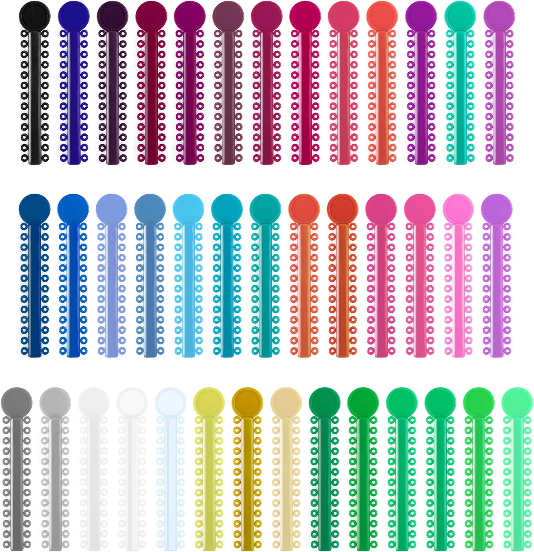 OSGP Orthodontic Ligature Ties, Multi-Color Orthodontic Elastomeric O-Rings Braces Rubber Bands, Assorted Dental Ligature Elastic Rubber Ties, 1040 Pcs