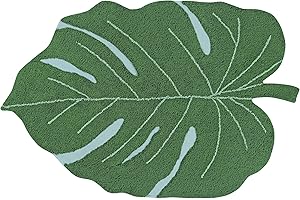 LORENA CANALS Washable Monstera Leaf Rug - Green - 4' x 5' 11"