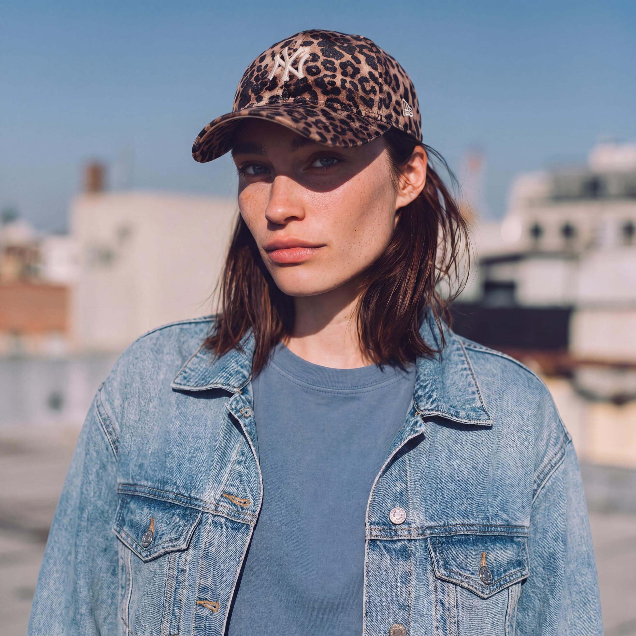 New Era 9Forty Leo Velour Yankees Cap Basecap Baseballcap MLB Curved Brim NY York Damen - Metallschnalle, mit Schirm Frühling-Sommer Herbst-Winter Frühjahr