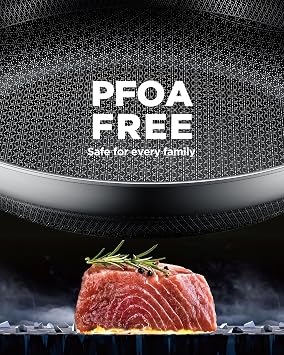 Non Stick Frying Pans, 8+10+12 inch with 2 Lid, Hybrid Frying Pans Set Nonstick,non stick Skillets Stainless Steel, Dishwasher & Oven-Safe, Induction Compatible Cooking Pan, PFOA Free Cookware