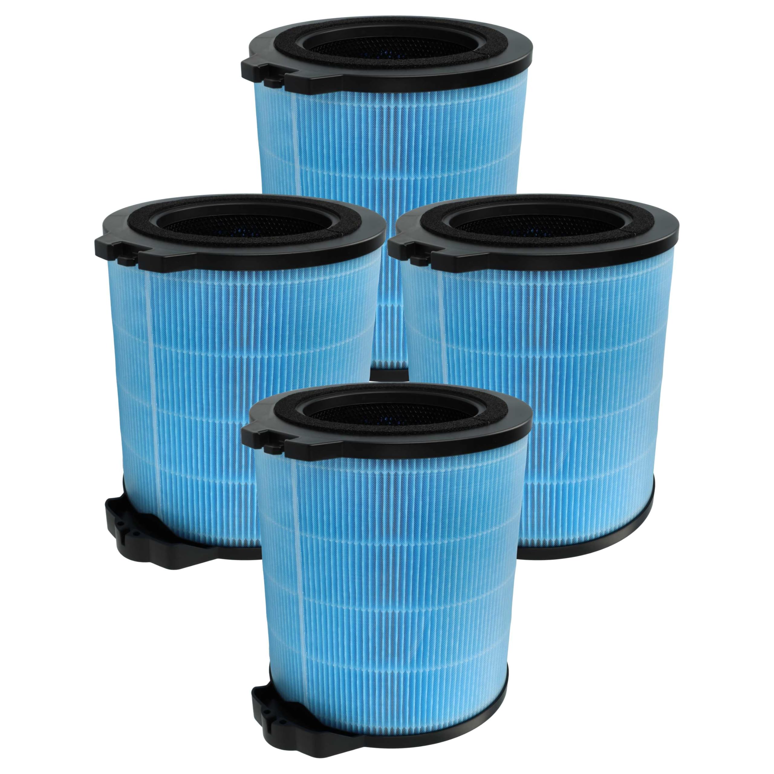 vhbw 4 x H12 filtry kompatybilne z Hoover 38290209 | 38290208, HHP30C011, HHP30C001 oczyszczacz powietrza – filtr zamienny z wbudowanym filtrem z węglem aktywnym