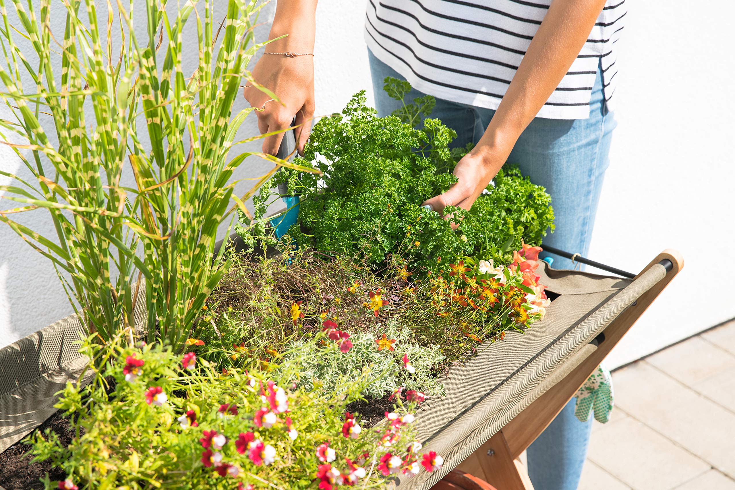 Hochbeet Grow für ganze Säcke mit Erde - Gemüsebeet Kräuterbeet - Beet für Terrasse Balkon & Garten