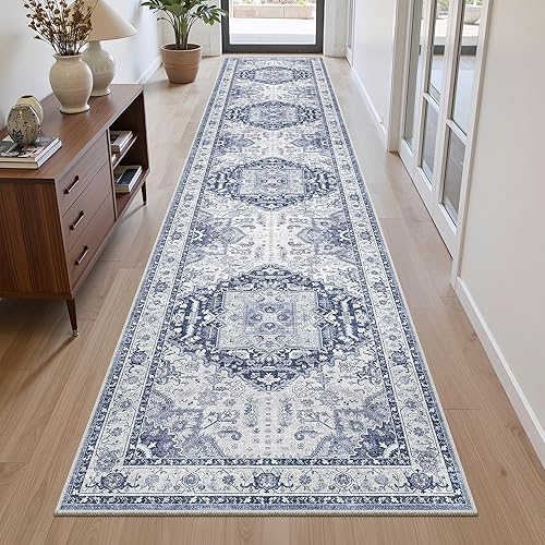 Miniatura 26 de Alfombras de área de 5 x 7, ultrafina, lavable, resistente a las manchas, antideslizantes, para sala de estar, dormitorio, alfombra vintage para 02