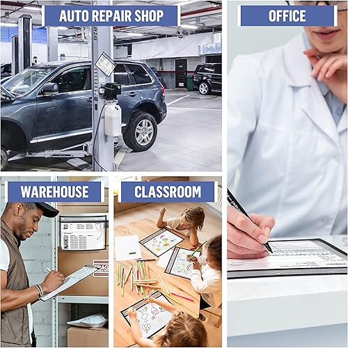 Miniatura 3 de Paquete de 10 soportes horizontales para boletos de trabajo de 8.5 x 11 pulgadas, soportes para boletos de tienda de paisajismo de 8 12 x 11