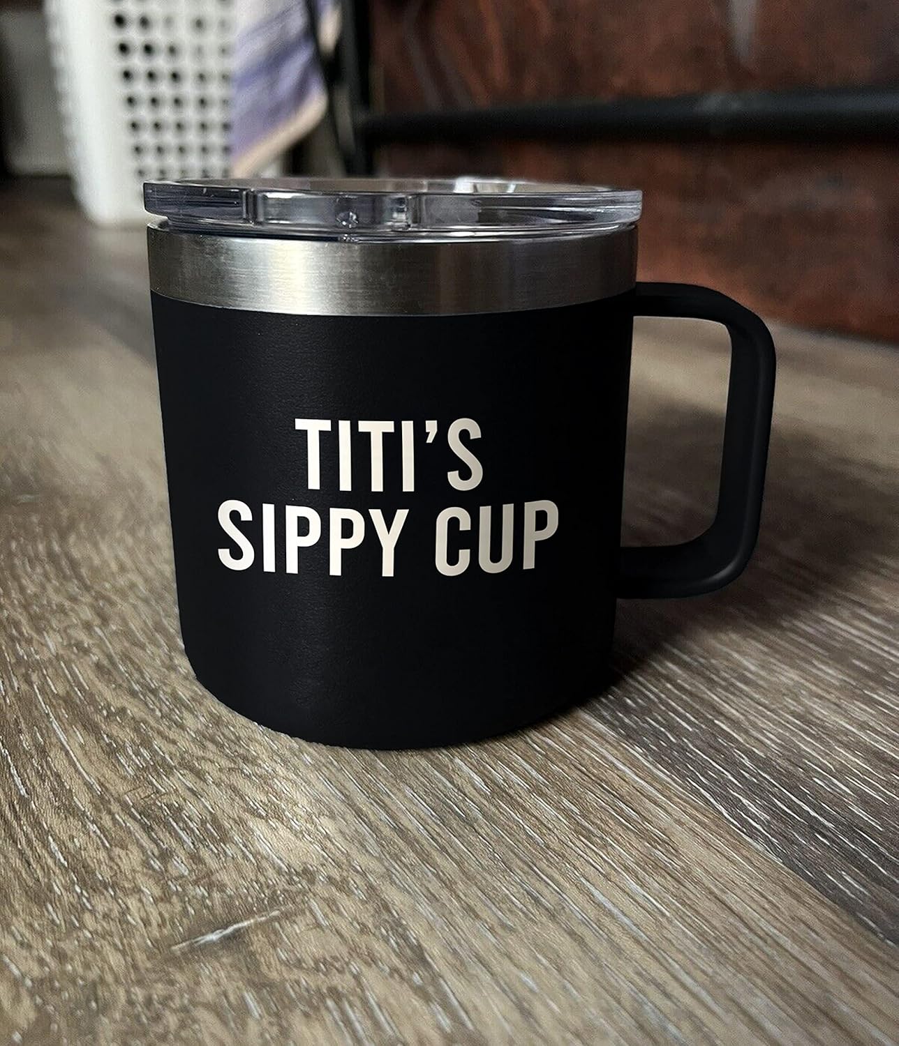 Yanashop88 Titi's Sippy Cup Tumbler 14 Oz Coffee Mug - Titi Tumbler - Birthday Gifts For Titi From Daughter - Son - New Titi Gifts - Fathers Day Gift - Parent Gift - Titi Mug - Image 2