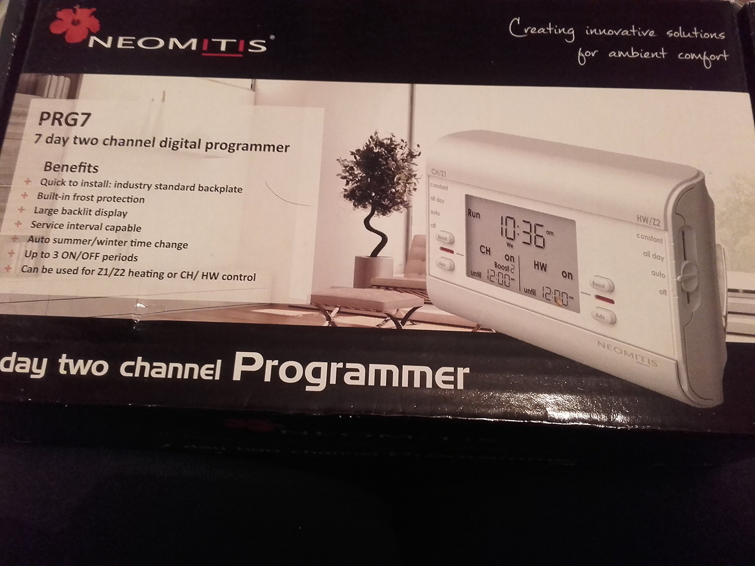 Neomitis Wired Weekly Twin Channel Digital Programmer Prg7 Prg7a 116Mm