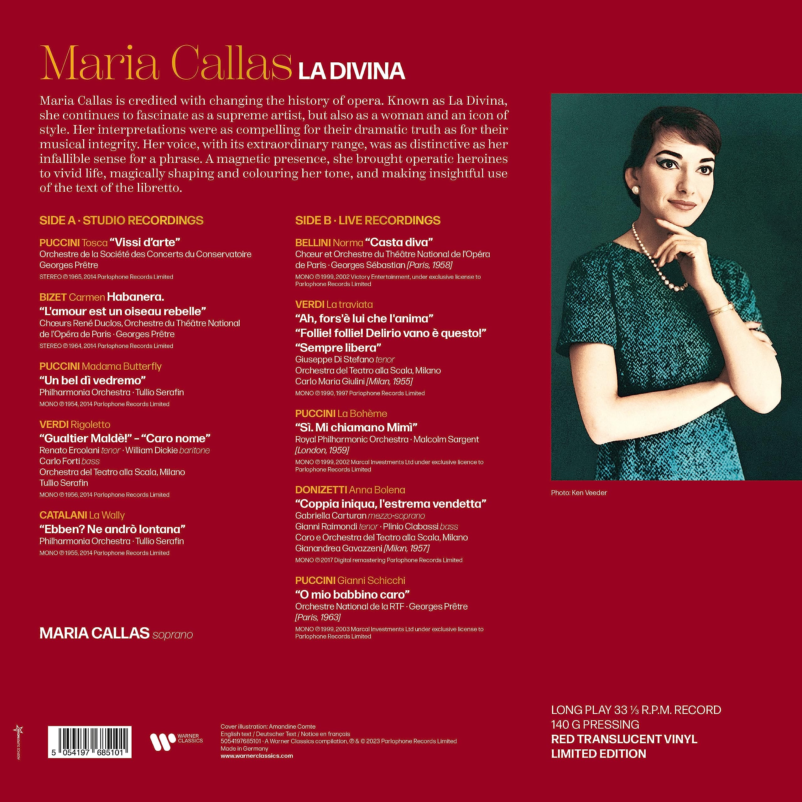 La Divina - Maria Callas (Red Colour Vinyl)