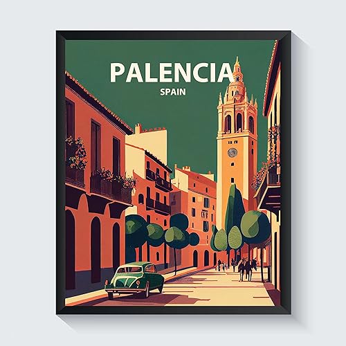 Miniatura 23 de HomeArtPrint Impresión artística, Barcelona, España, arte de pared, decoración de póster retro, 11 x 14 pulgadas (sin marco) Barcelona,