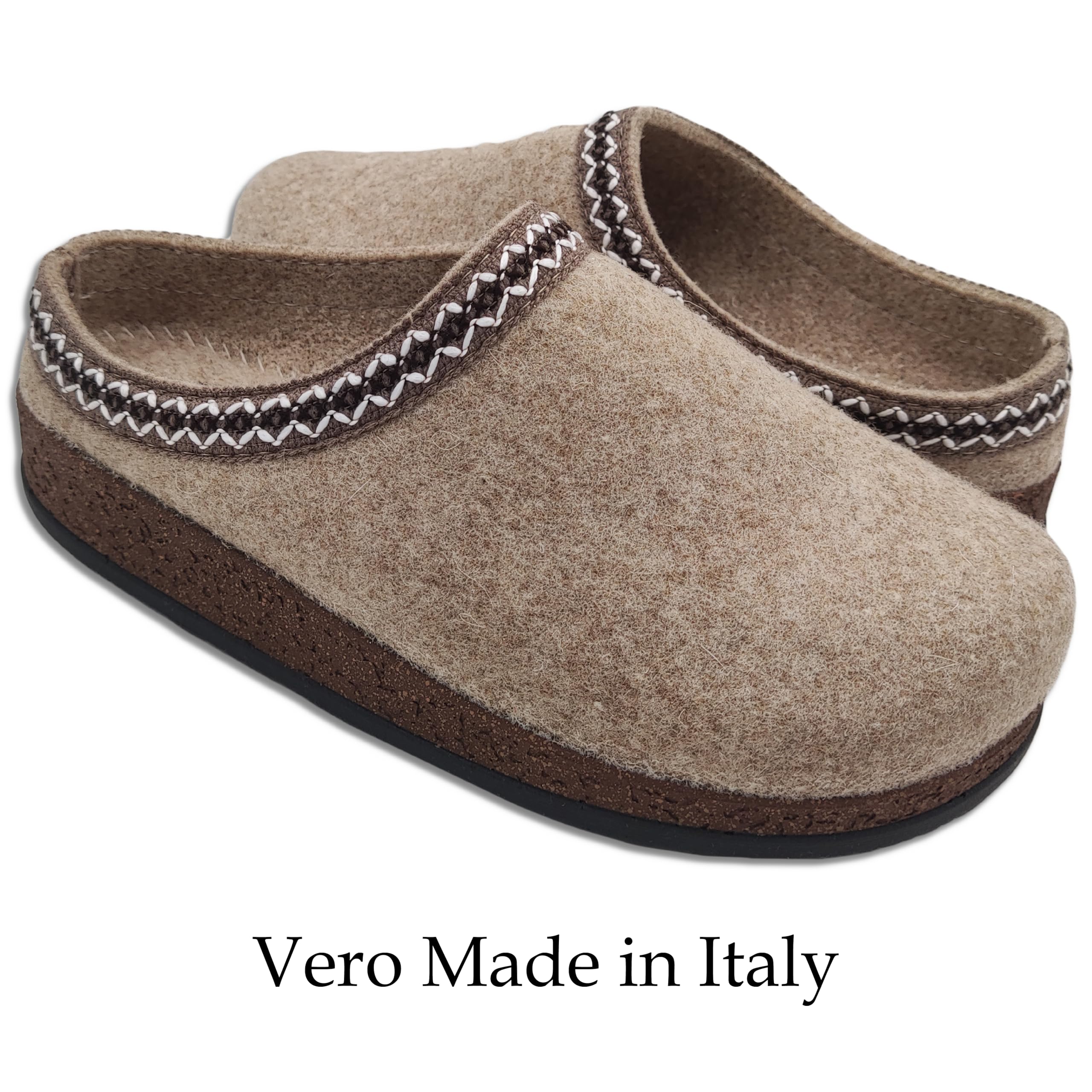 Le Viennesi Pantofole Donna Invernali, Ciabatte in Lana Cotta per Casa, Artigianato Sostenibile Made in Italy