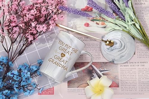 Miniatura 9 de Taza de café con texto en inglés "You Put The Great In Great Grand", regalos para la abuela de parte de nietos, nieta, nieto, nietos, regalos para