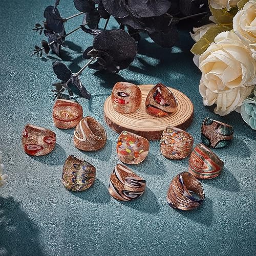 Miniatura 4 de PH PandaHall - Anillos de banda ancha hechos a mano