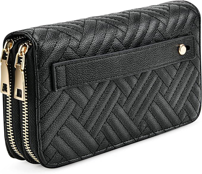 Amazon.com: DTBG Wallet for Women with Double Zipper and Grip Hand ...