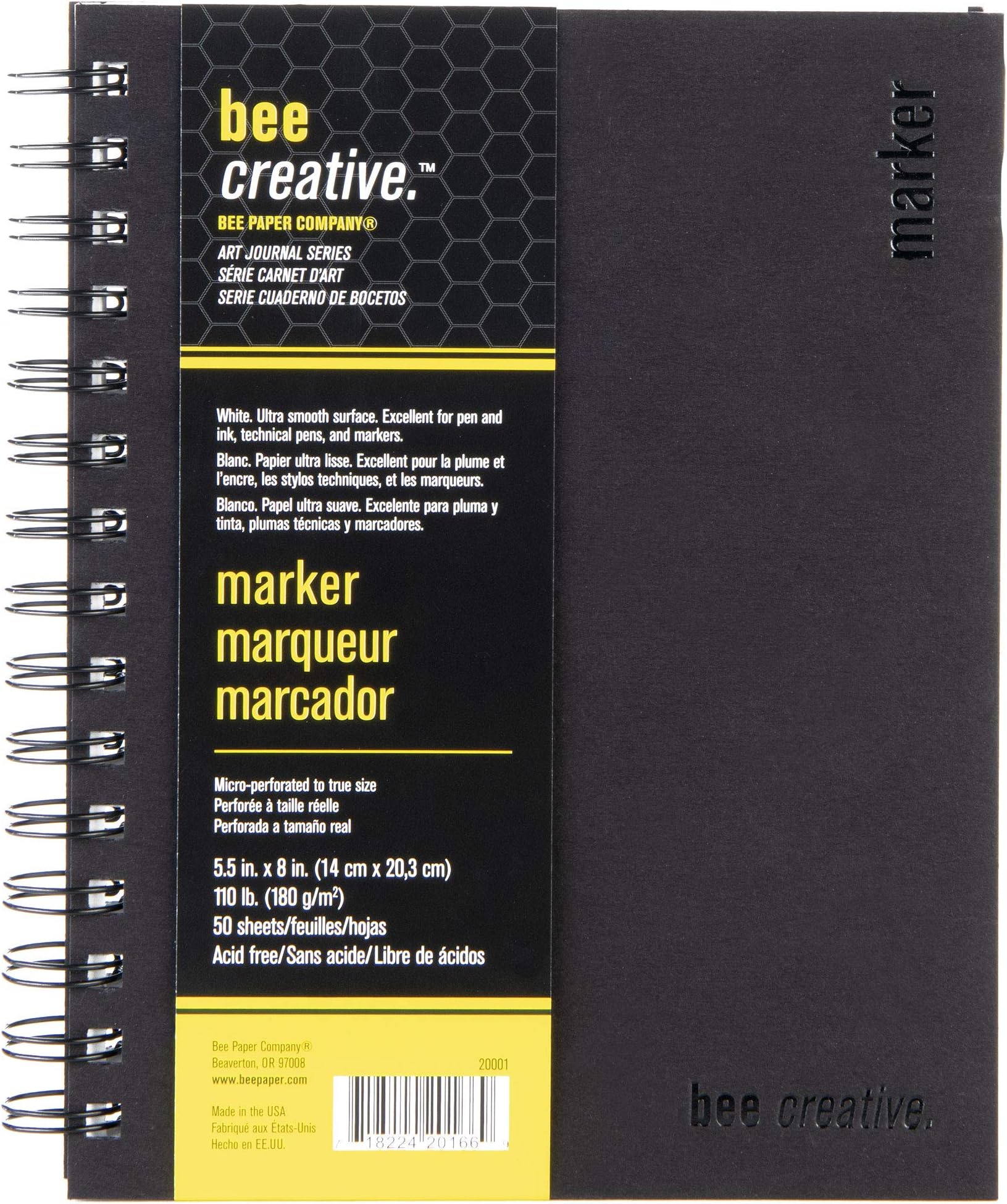 Bee Paper - 5.5" x 8" Creative Marker Drawing Journal