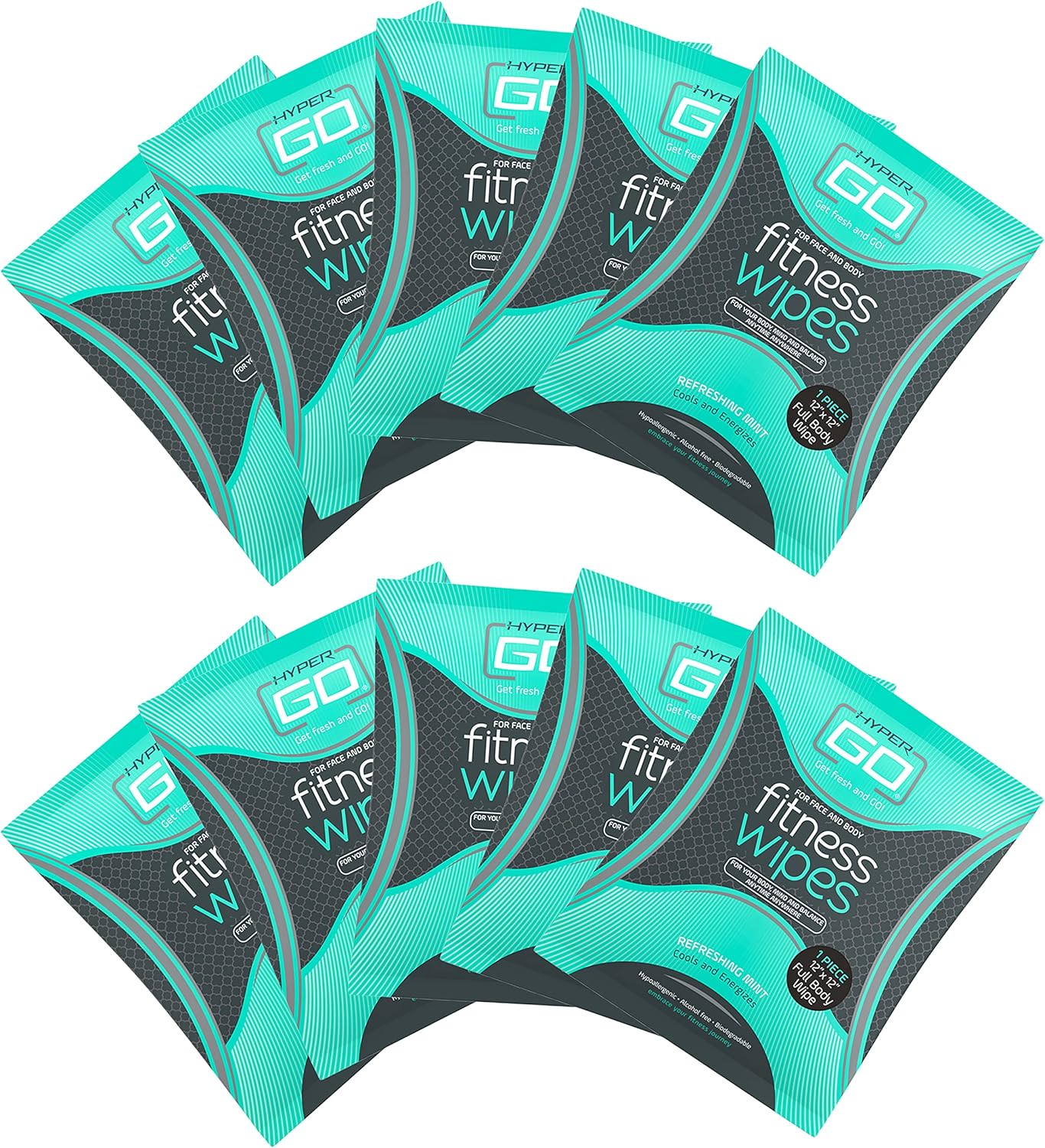 Super Brands HyperGo Rinse-Free Hypoallergenic Biodegradable Bathing Wipes - All Natural Refreshing Wipe for Post Workout, Camping and Travel- Large, 10 Pack , Unscented One-Day Sale: Up to 80% Off HyperGo Rinse-Free Hypoallergenic Biodegradable Bathing Wipes - All Natural Refreshing Wipe for Post Workout, Camping and Travel- Large, 10 Pack , Unscented