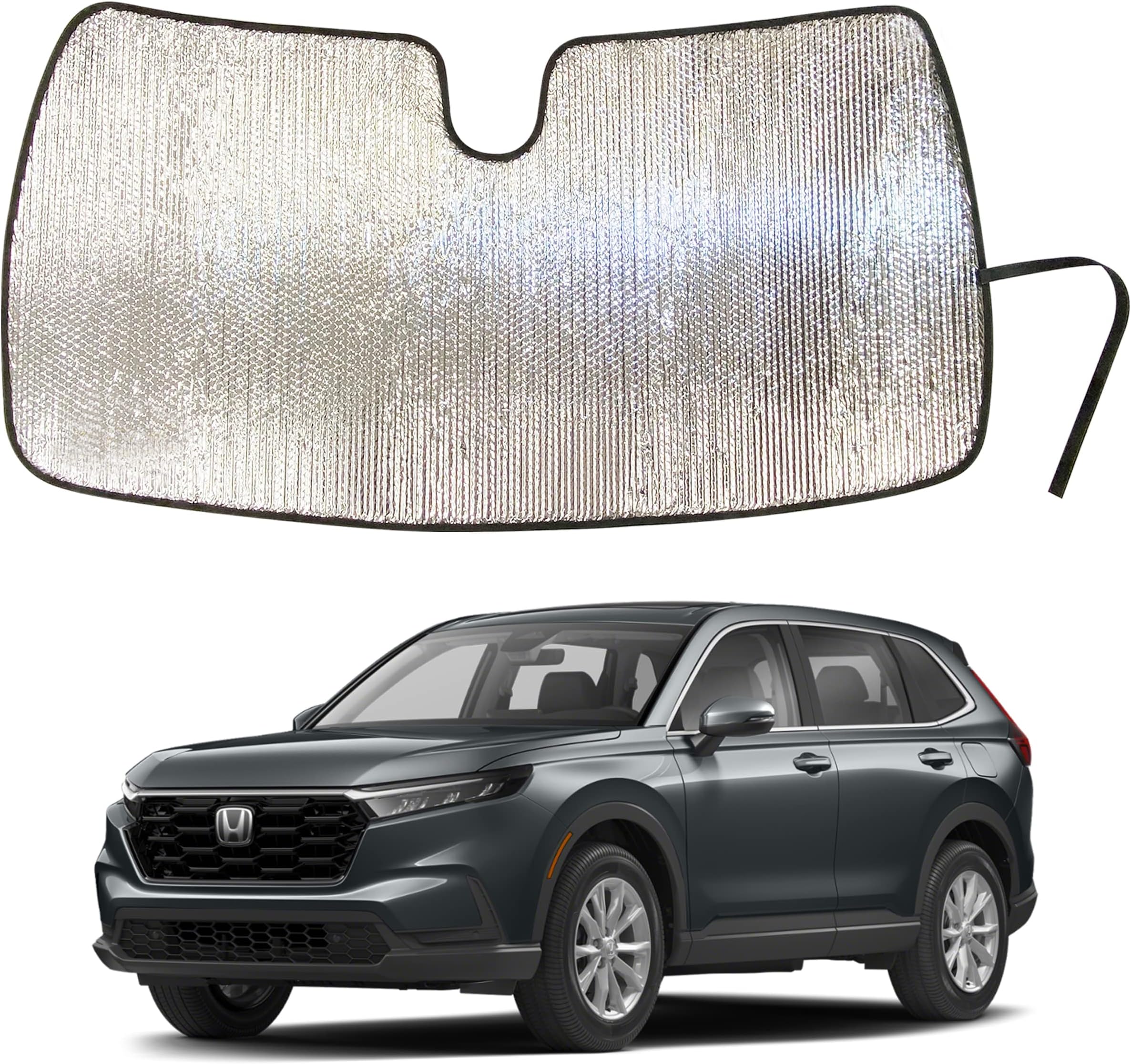 YelloPro Auto Custom Fit Reflective Front Windshield Sunshade Sun Shade for 2023 Honda CR-V, CRV SUV, Hybrid EX, EX-L , UV Reflector Sun Visor Protector Blocks Accessories [Made in USA]