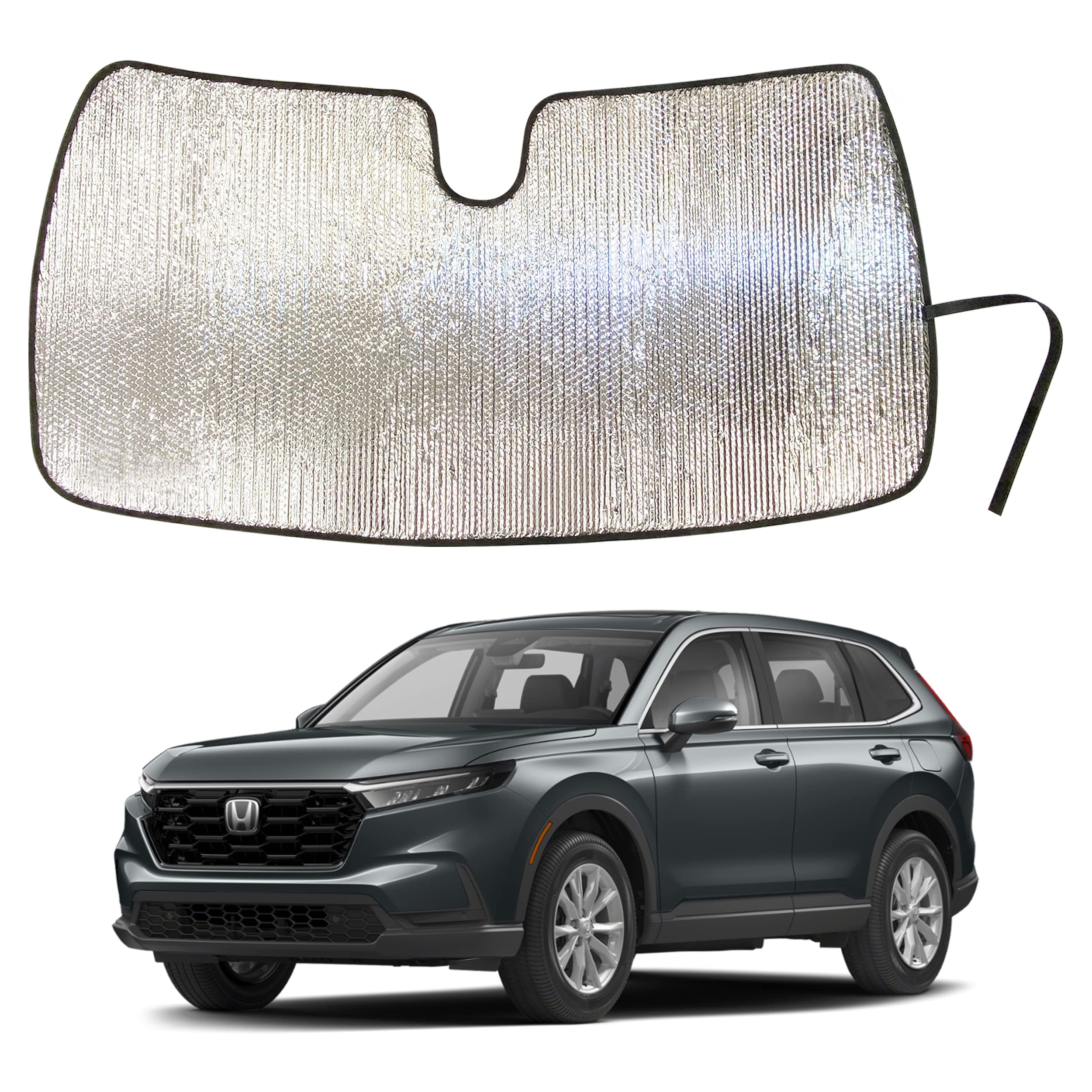 YelloPro Auto Custom Fit Reflective Front Windshield Sunshade Sun Shade for 2023 Honda CR-V, CRV SUV, Hybrid EX, EX-L , UV Reflector Sun Visor Protector Blocks Accessories [Made in USA]