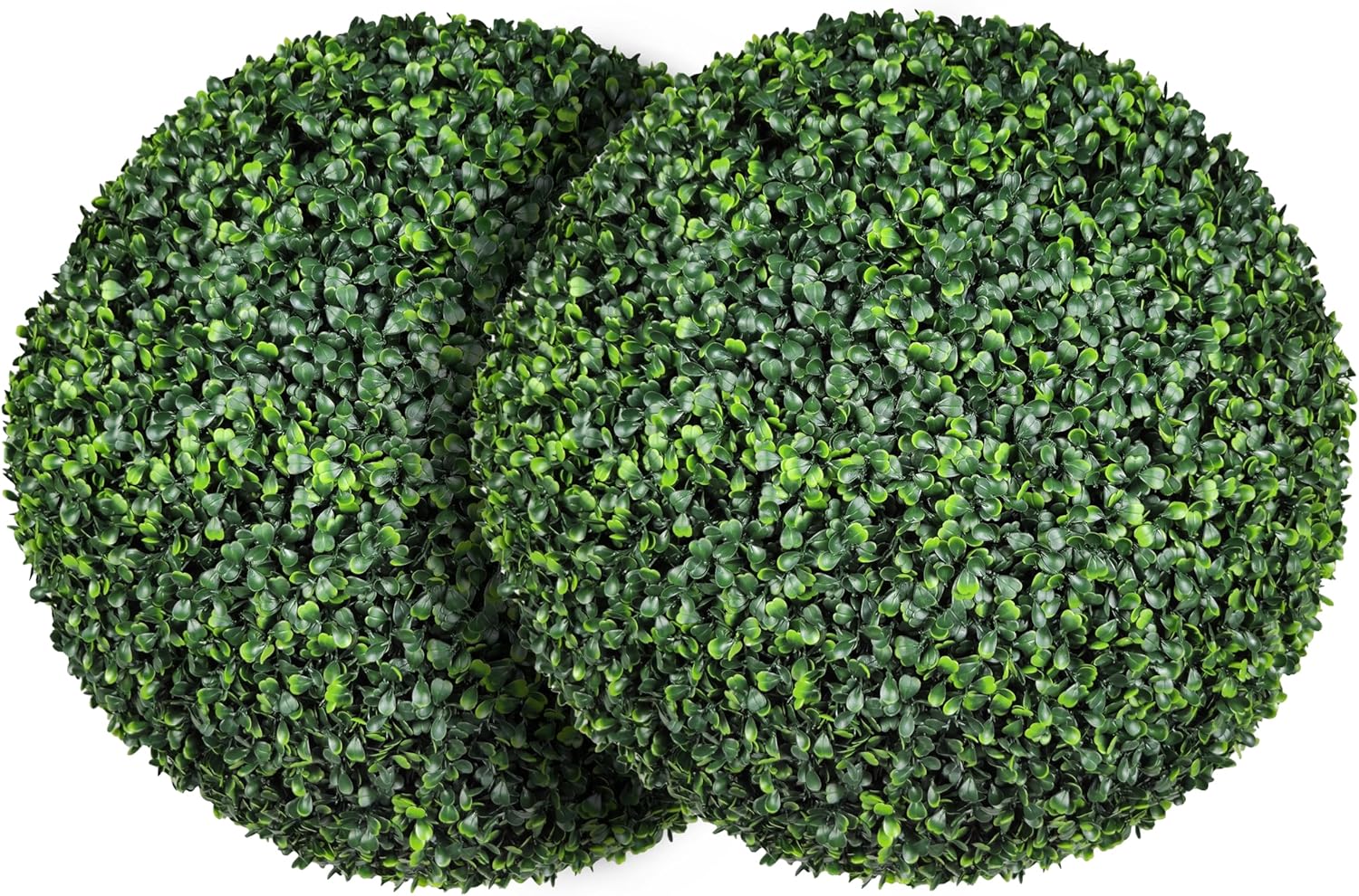 Lulu Decor UV Resistant Topiary Balls Artificial Outdoor Indoor Set of 2-20 Inch Faux Boxwood Spheres for Garden, Balcony, Wedding Decor Round Fake Plants for Patio, Porch, Yard Decoration
