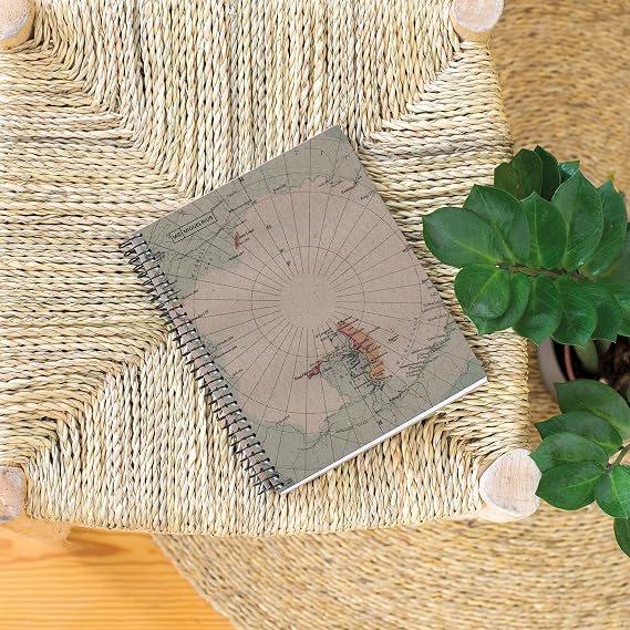 Miquelrius - Recycled A5 notebook, 80 recycled sheets of 80 g/m², squared notebook, 1 colour band to match the recycled cover, 2 holes, maps