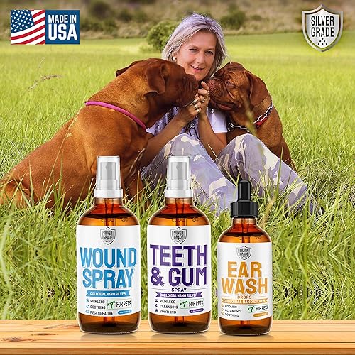 Miniatura 8 de Spray para heridas para mascotas  Cuidado coloidal de heridas y piel de plata para perros y gatos  Ayuda con erupciones, puntos calientes, picazón,