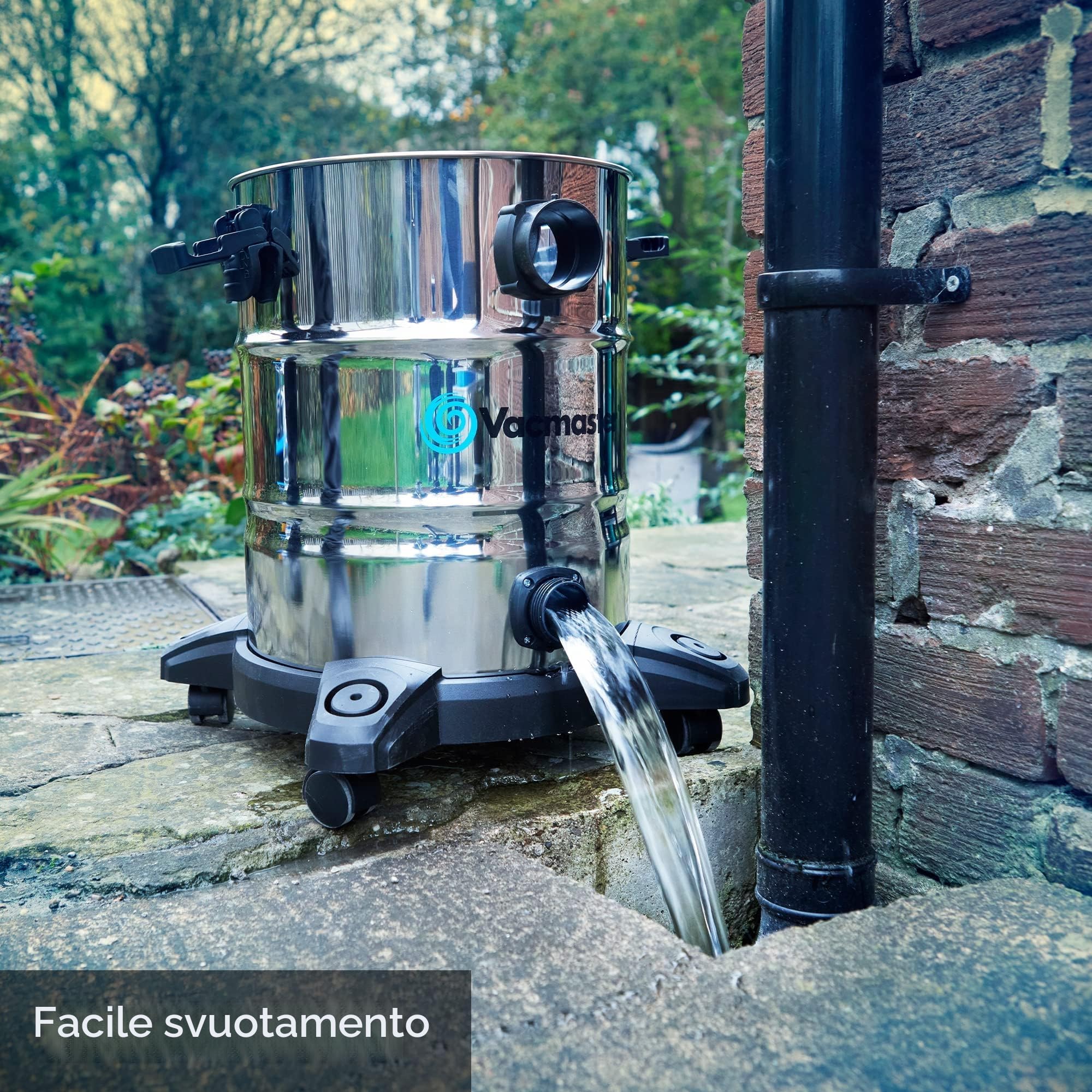 Vacmaster VQ1530SFDC 1500W 30L Aspiratore Solidi e Liquidi Inossidabile Soffiante