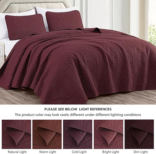 Miniatura 5 de Chezmoi Collection Austin - Juego de colcha de 3 piezas