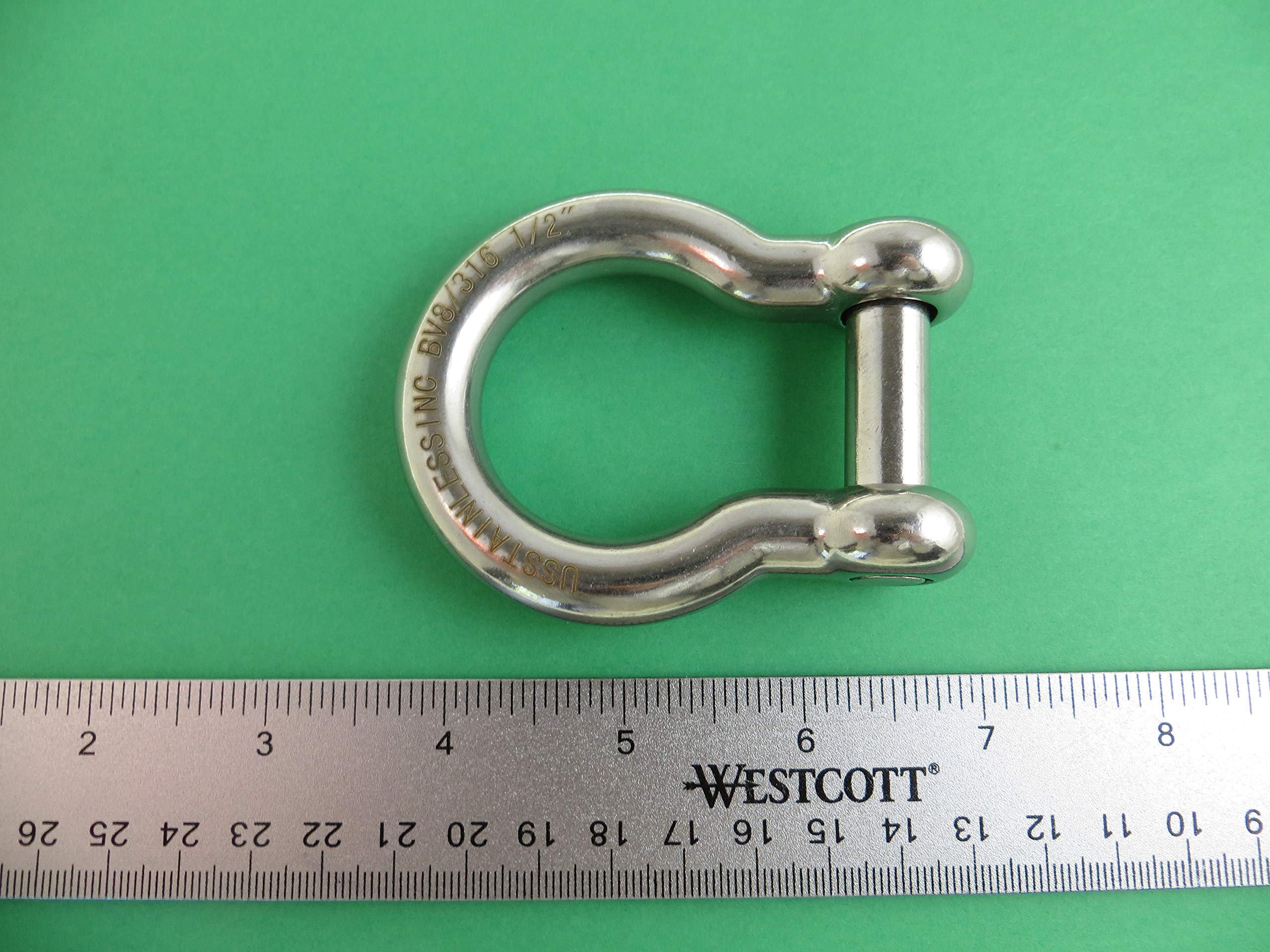2 pezzi in acciaio inox 316 arco Grillo 1/2" (12 mm) con perno esagonale per lavello Marine Grade