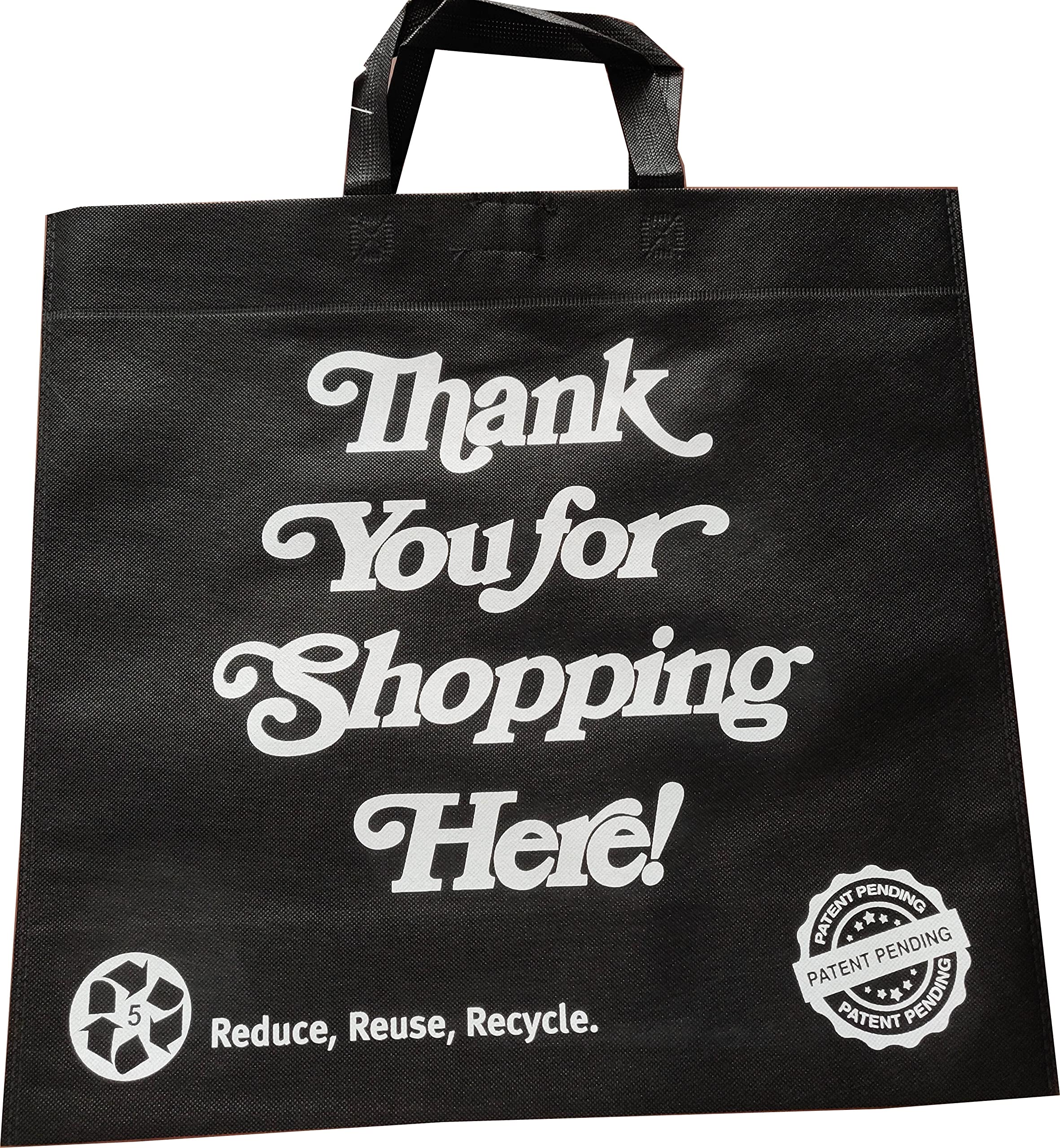 Redi Bag Black Reusable Thank You Bag (100 Count)