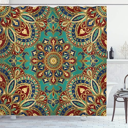 Juego de cortina de regadera Ambesonne Collection, tela de poliéster